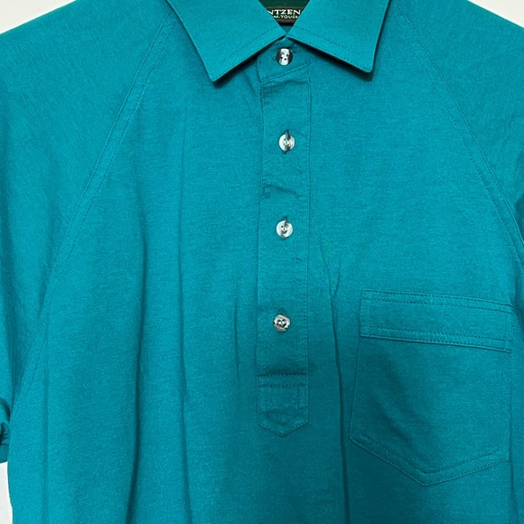 Teal Polo Collar Crop Top - Picture 2 of 8